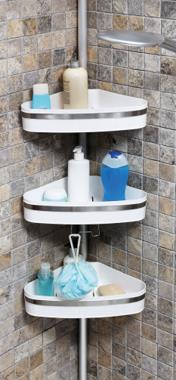 ŞAMPUANLIK KÖŞE  7X25X25 CM ALÜMİNYUM-BEYAZ