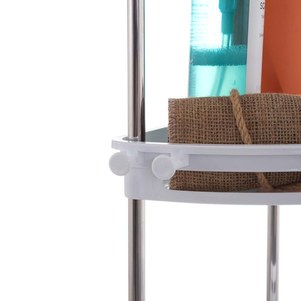 4 KATLI KÖŞE RAF 32X24,5X82 CM BEYAZ TP