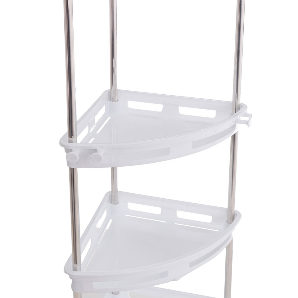 4 KATLI KÖŞE RAF 32X24,5X82 CM BEYAZ TP