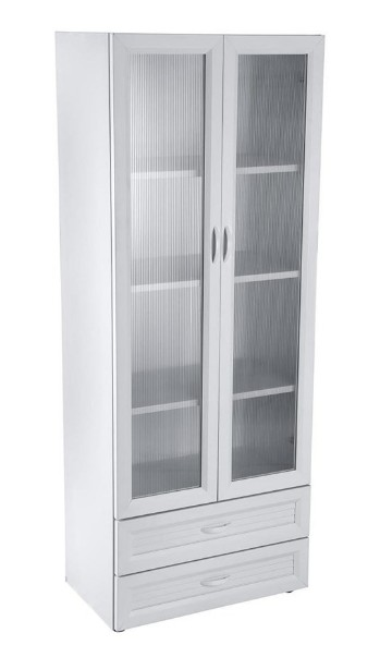 ORT-DOLAP CAMLI PVC 2 ÇEKMECE 2 KAPAK