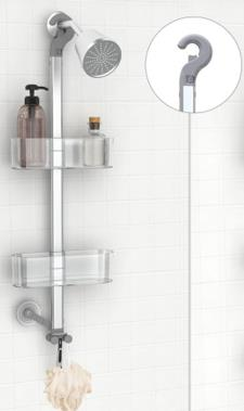 ŞAMPUANLIK 2'Lİ OVAL YÜKSEKLİK AYARLI ŞEFFAF 95CM