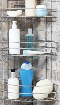 ŞAMPUANLIK 3 KATLI  PASLANMAZ KROM FEST KÖŞE TP