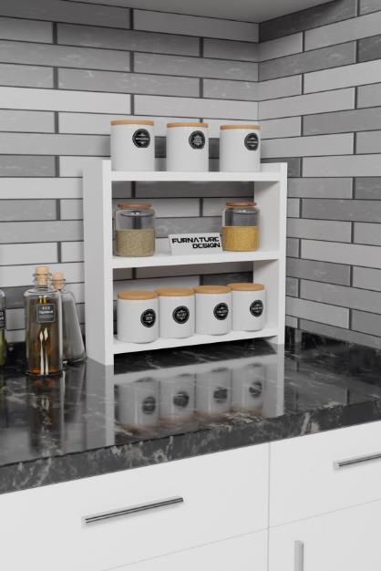 RAF MUTFAK TEZGAH ÜSTÜ BEYAZ 40X10CM