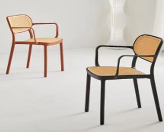 SANDALYE AHŞAP KAPLAMA RENKLİ KOLLU