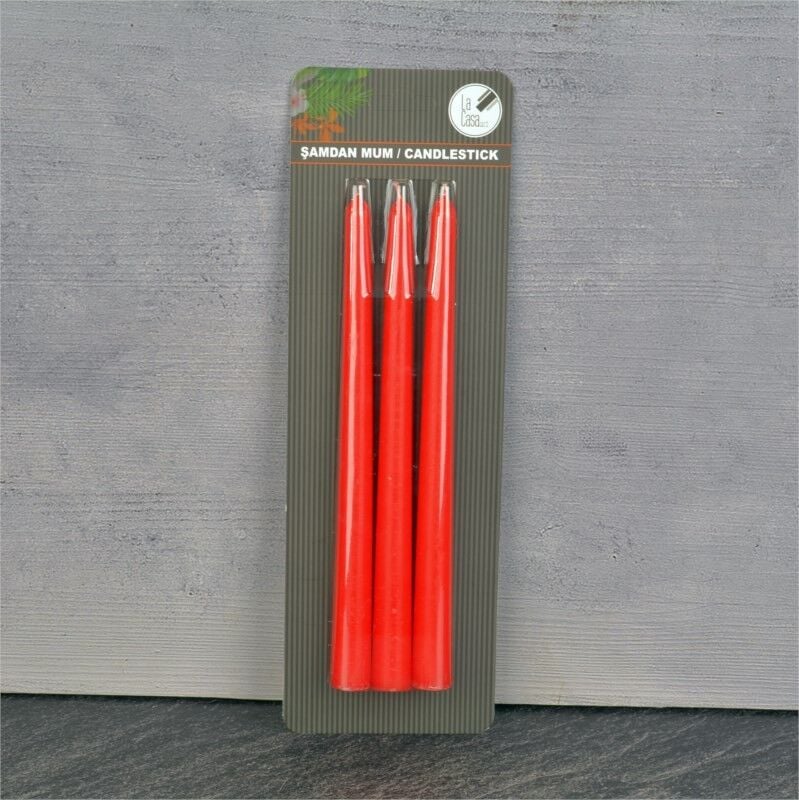 MUM ÜÇLÜ ŞAMDAN KIRMIZI