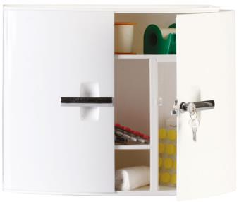 ECZA DOLABI KİLİTLİ BANYO  BEYAZ