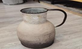 VAZO TEK KULPLU KAHVERENGİ PASTEL 18*25