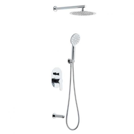 ANKASTRE BANYO SETİ 3 YÖNLÜ YUVARLAK KROM