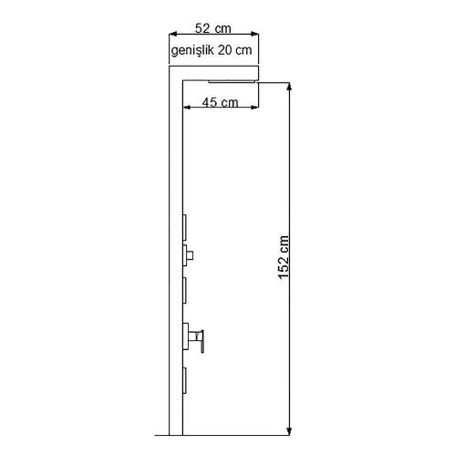 IDEA DUŞ PANELİ ''SİYAH''