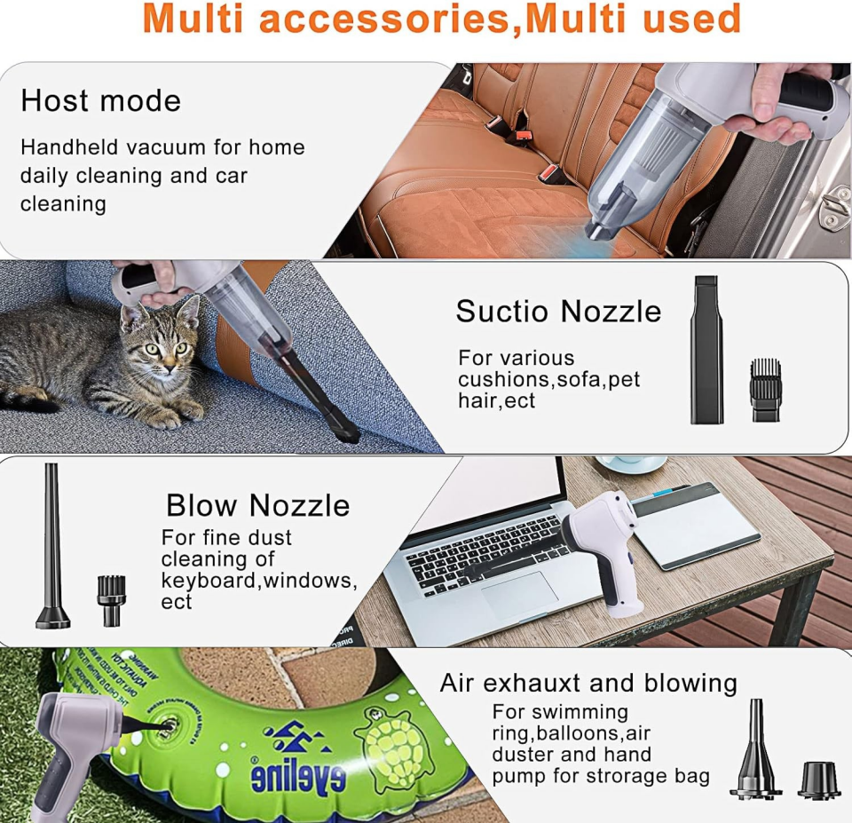 SÜPÜRGE EV VE ARAÇ TİPİ ÜFLEMELİ USB ŞARJ