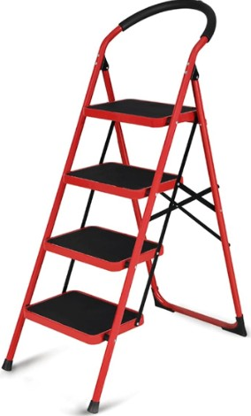 MERDİVEN PRATİK OVAL BAŞ GENİŞ 4 BASAMAK 1.5M TP