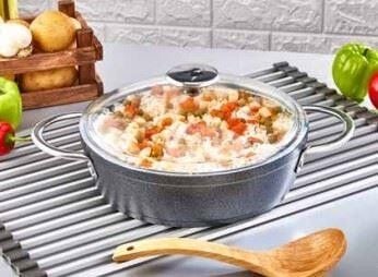 TENCERE GRANİT EZME BASIK GALAXY 30CM