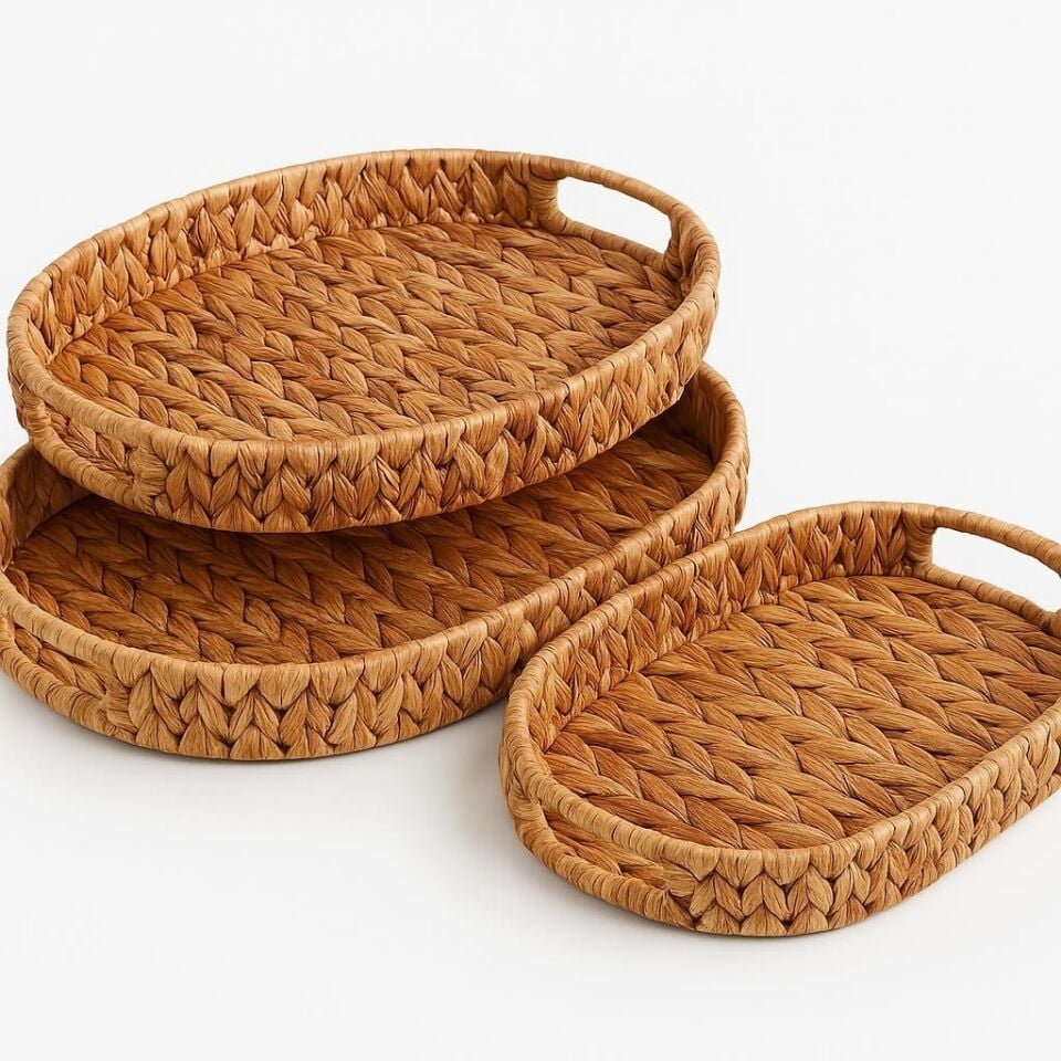 TEPSİ HASIR OVAL ORTA 38*29CM