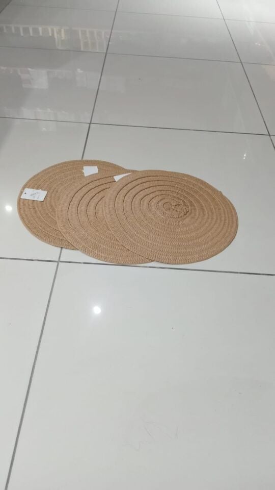 SERVİS ALTLIĞI HASIR JÜT DOKUMA YUVARLAK 35CM