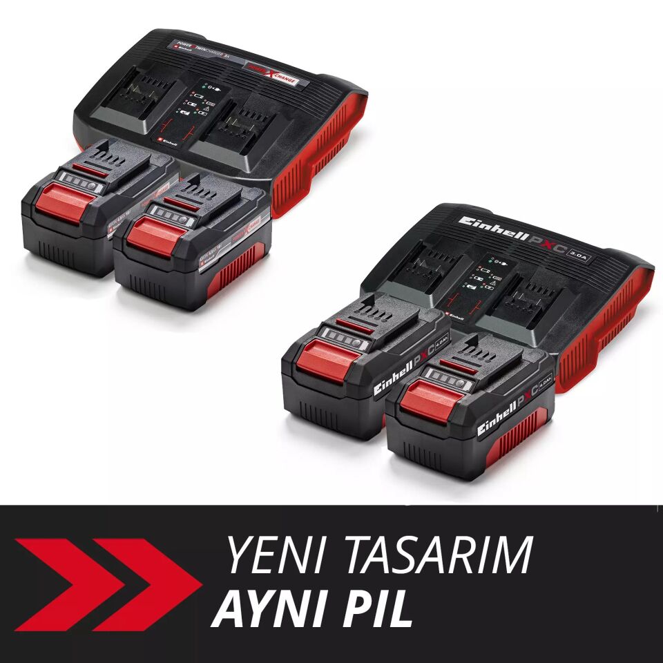 AKÜ VE ŞARJ CİHAZI 18V 2x4,0 Ah PXC Twincharger
