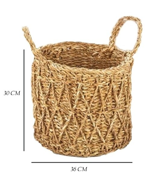 SAKSI ÇAPRAZ DESENLİ YUVARLAK S/1