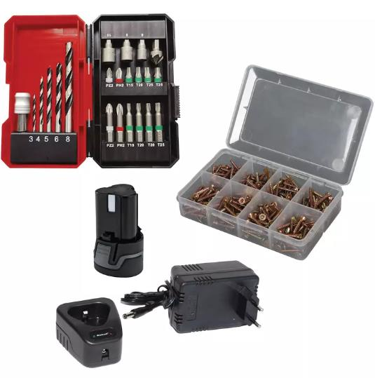 AKÜLÜ MATKAP VİDALAMA SETİ TC-CD 12/2Lİ+22