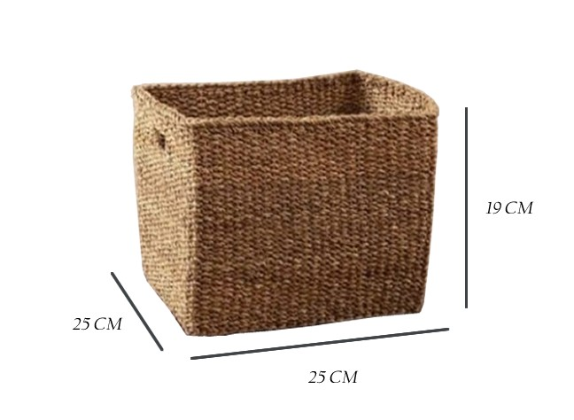 NET*/ SEPET HASIR KARE DÜZENLEYİCİ KÜÇÜK 25*25*19