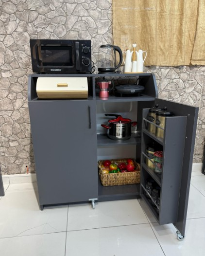 DOLAP ÇOK AMAÇLI MUTFAK KİLER DOLABI ANTRASİT