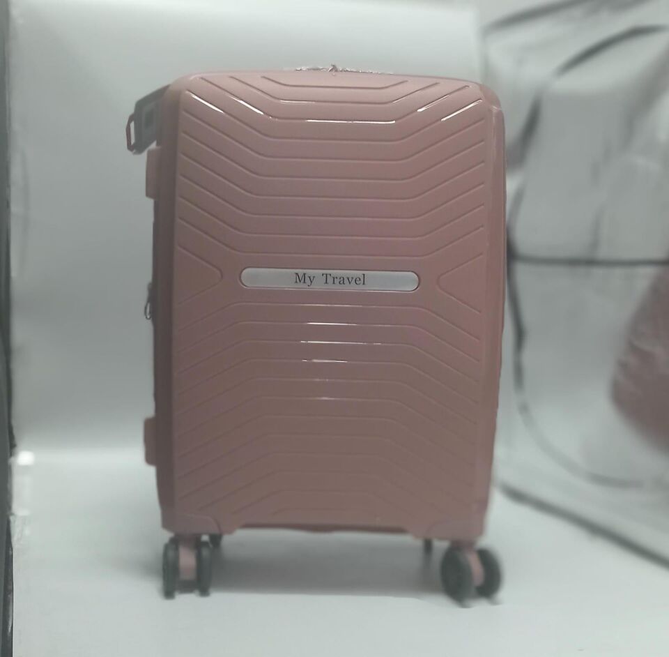 VALİZ MY TRAVEL İSİMLİK KÜÇÜK BOY PEMBE/GRİ 20CM