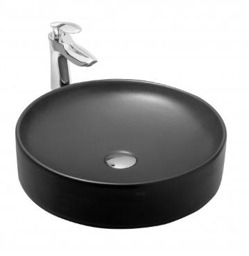 TOP COUNTER 43 CM TEZG.ÜSTÜ LAV YUVARLAK MAT SİYAH