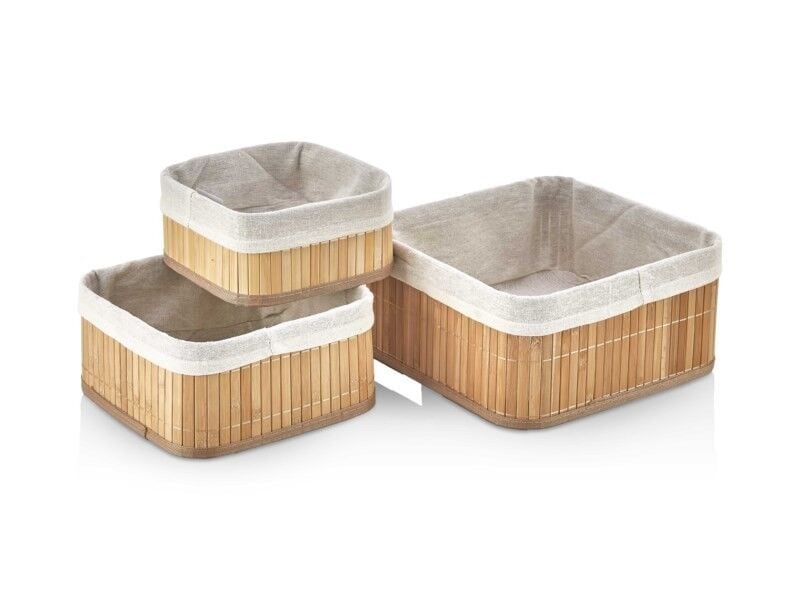 DÜZENLEYİCİ KARE BAMBU KÜÇÜK S/3