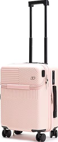 VALİZ USBLİ KÜÇÜK PEMBE/SİYAH 22CM