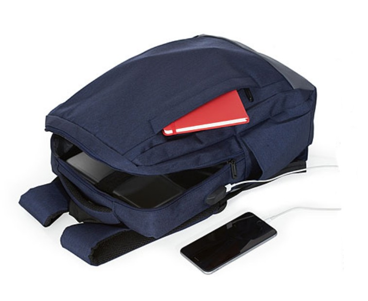 NET*/ÇANTA SIRT LAPTOP BÖLMELİ USBLİ LACİVERT