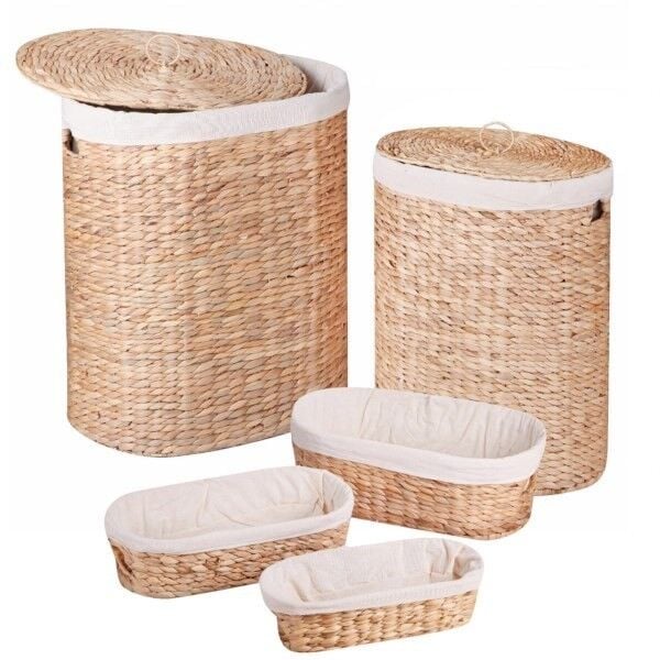 SEPET OVAL NATUREL ÇAM S/5