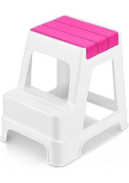 TABURE BASAMAK ZİLKALE BEYAZ/PEMBE