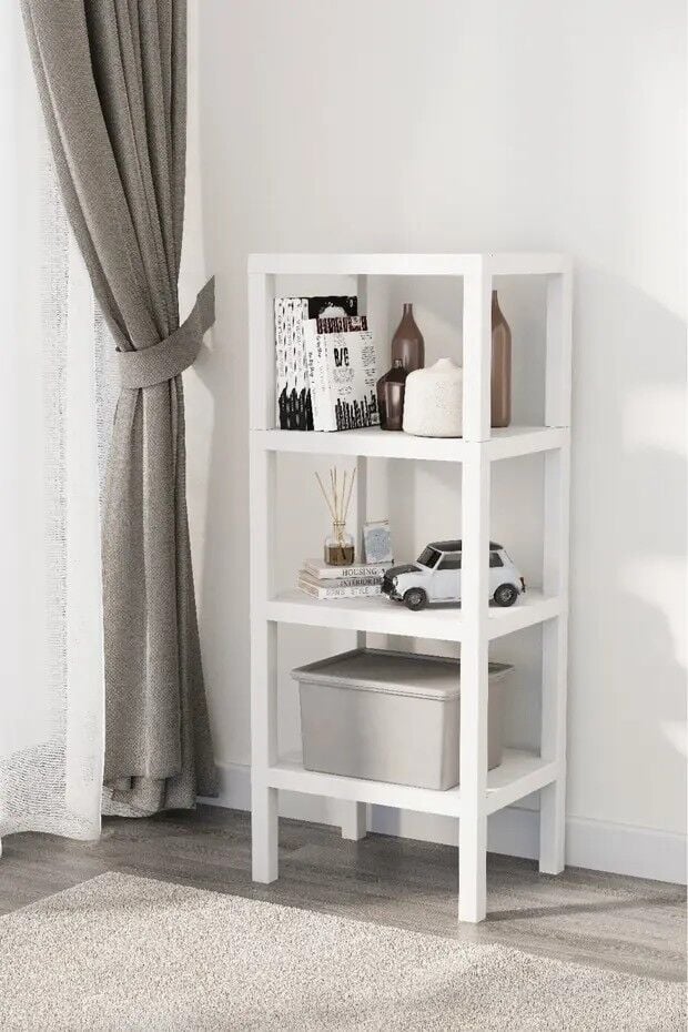 RAF 4 KATLI MODÜLER PVC SİYAH/BEYAZ