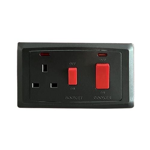 COOKER 45A IŞIKLI PRİZLİ SİYAH