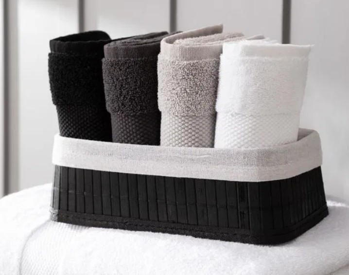 SEPET SİYAH BAMBU DÜZ ORTA