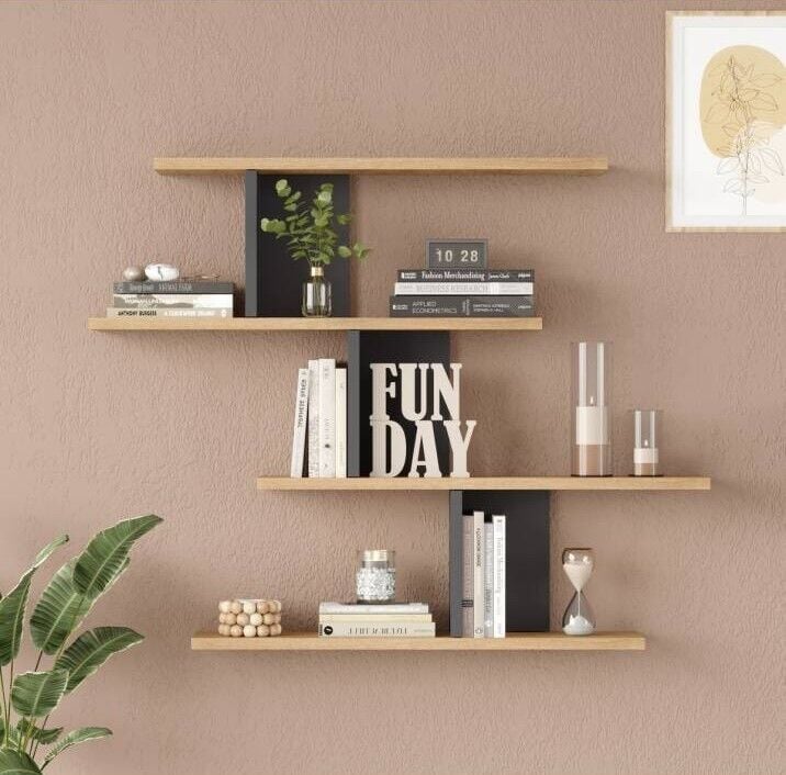 DUVAR RAFI 980x145x1030MM ÇAM/ANTRASİT