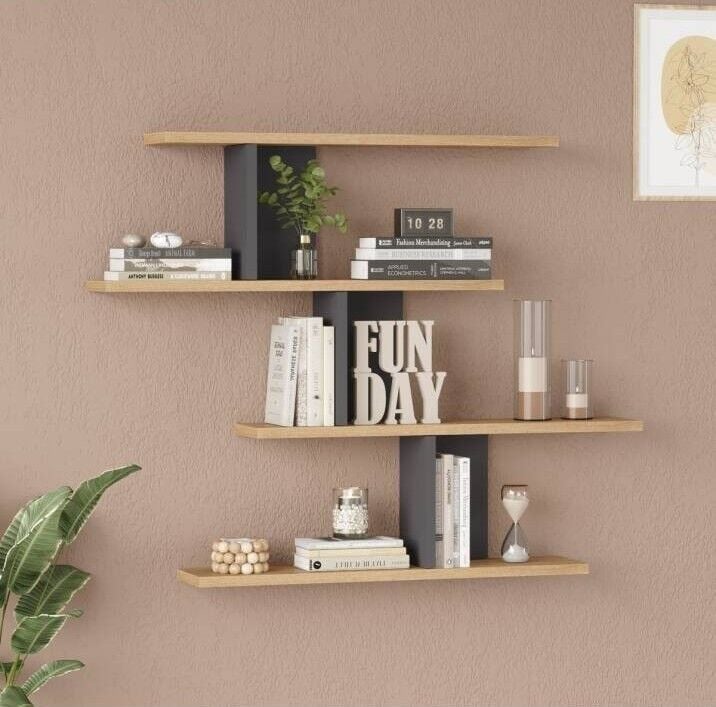 DUVAR RAFI 980x145x1030MM ÇAM/ANTRASİT