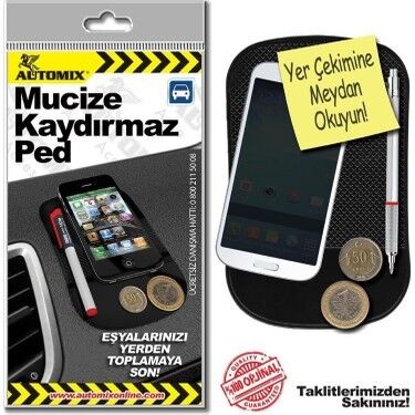 AUTOMİX MUCİZE KAYDIRMAZ PED SİYAH