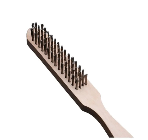 TEL FIRÇA 4 SIRA ÇELİK  PASLANMAZ AHŞAP SAPLI