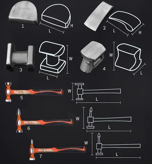 OTO KAPORTA TAMİR SETİ 7 PARÇA