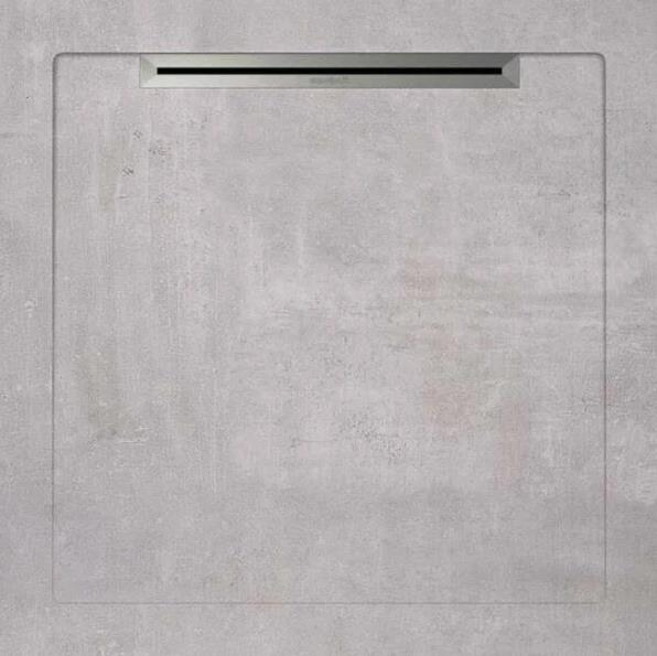 90X90 AQUANIT SLOPE BETON GRİ +SİFON