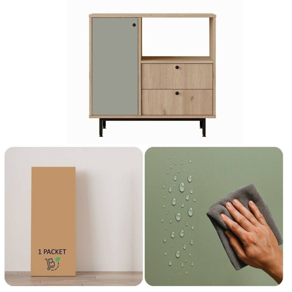 KAHVE KÖŞESİ 880x355x850MM ÇAM/YEŞİL KAPAK