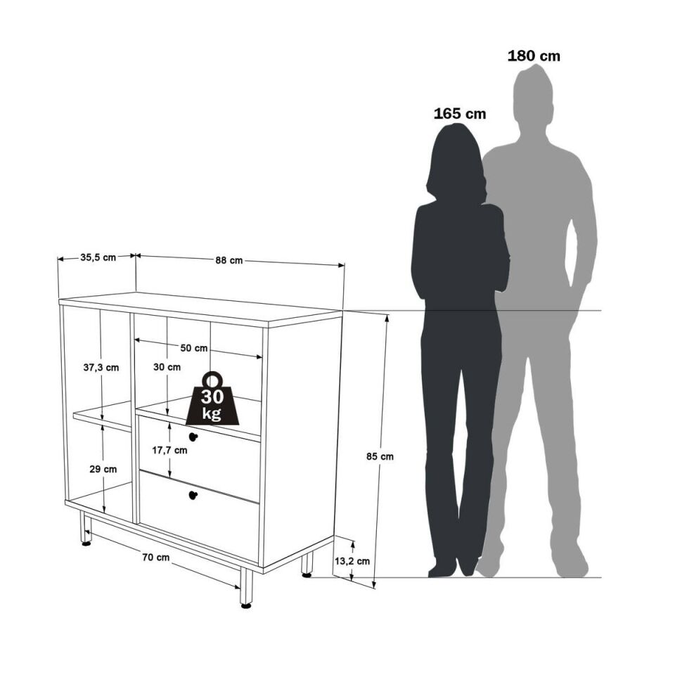 KAHVE KÖŞESİ 880x355x850MM ÇAM/YEŞİL KAPAK