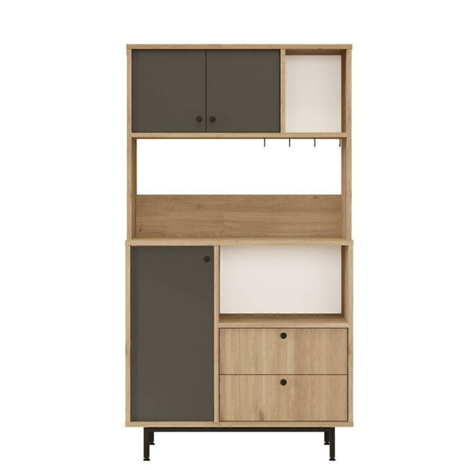 NET*/KAHVE KÖŞESİ 880x355x1612MM ÇAM/ANTRASİT KAPA