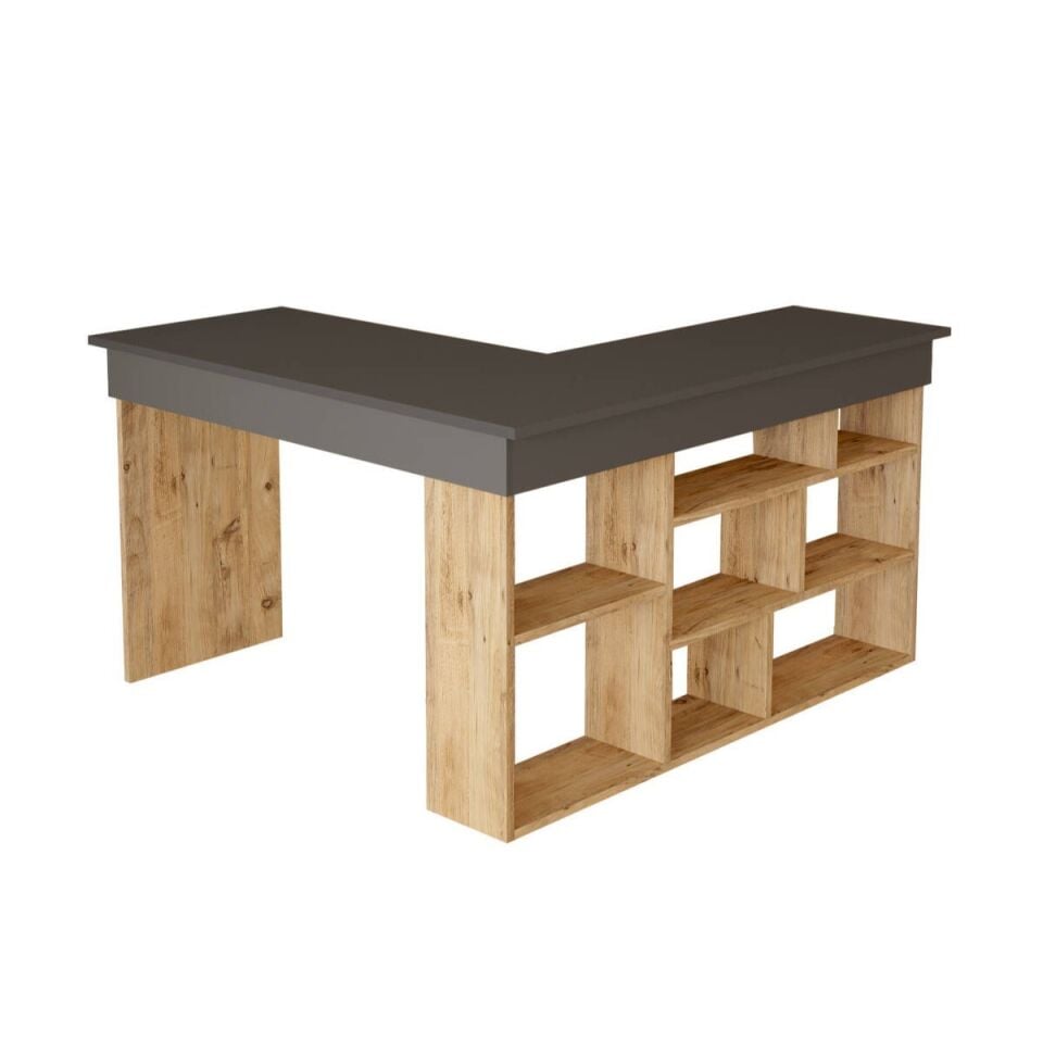 OFİS MASASI 1150x1200x720MM ÇAM/ANTRASİT