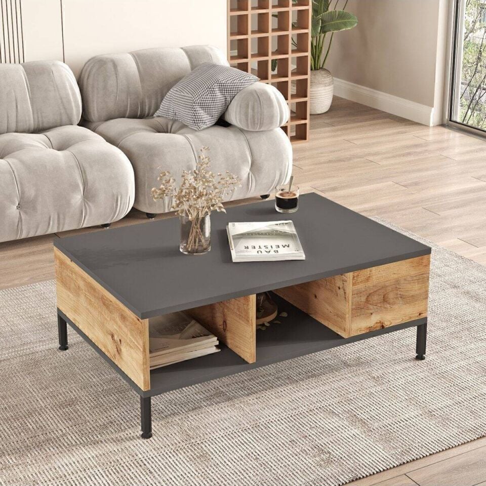 ORTA SEHPA 900x600x331MM ÇAM/ANTRASİT