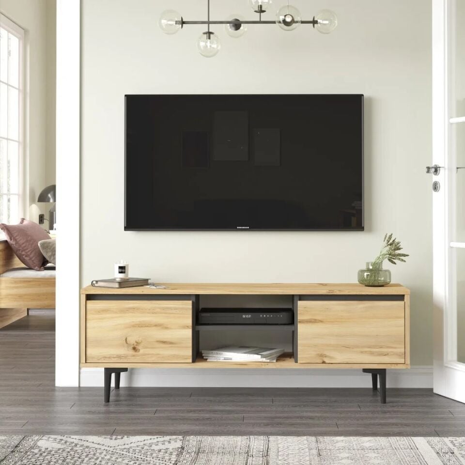 TV ÜNİTESİ 1400x355x481MM ÇAM
