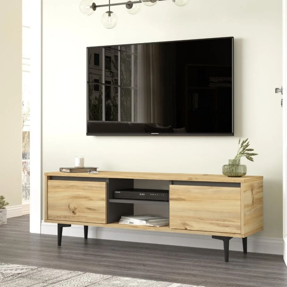 TV ÜNİTESİ 1400x355x481MM ÇAM