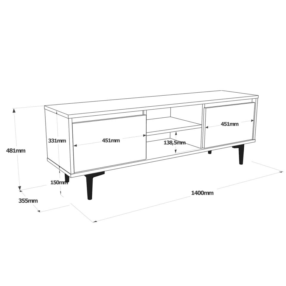 NET*/TV ÜNİTESİ 1400x355x481MM ÇAM