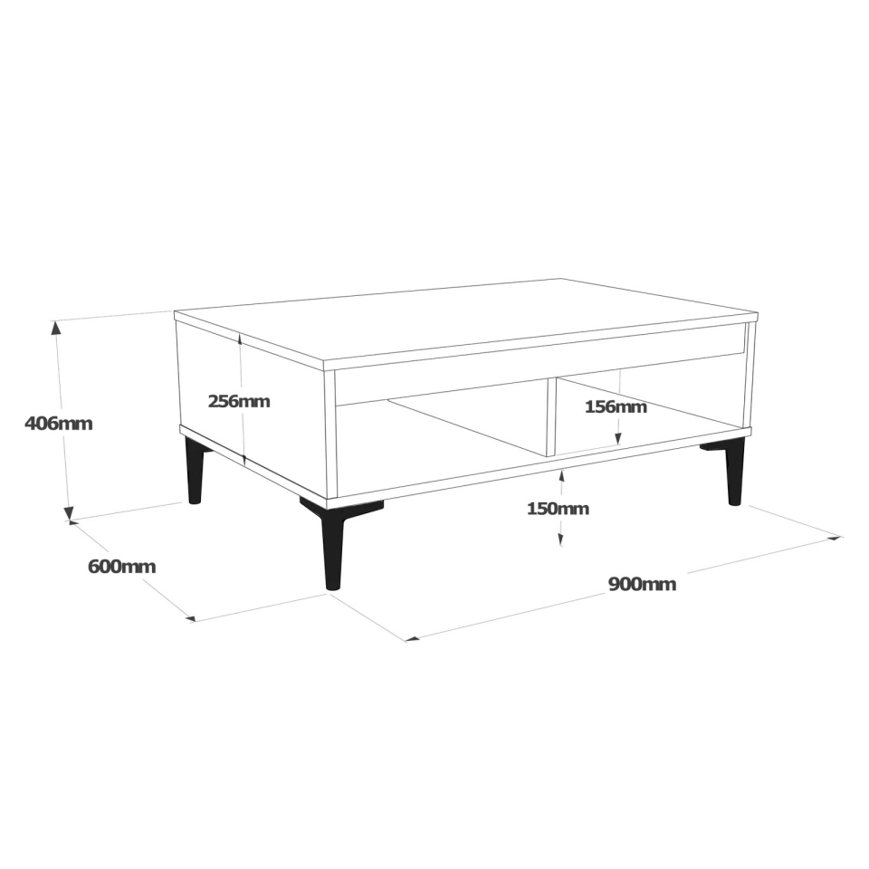 ORTA SEHPA 900x600x406MM ÇAM