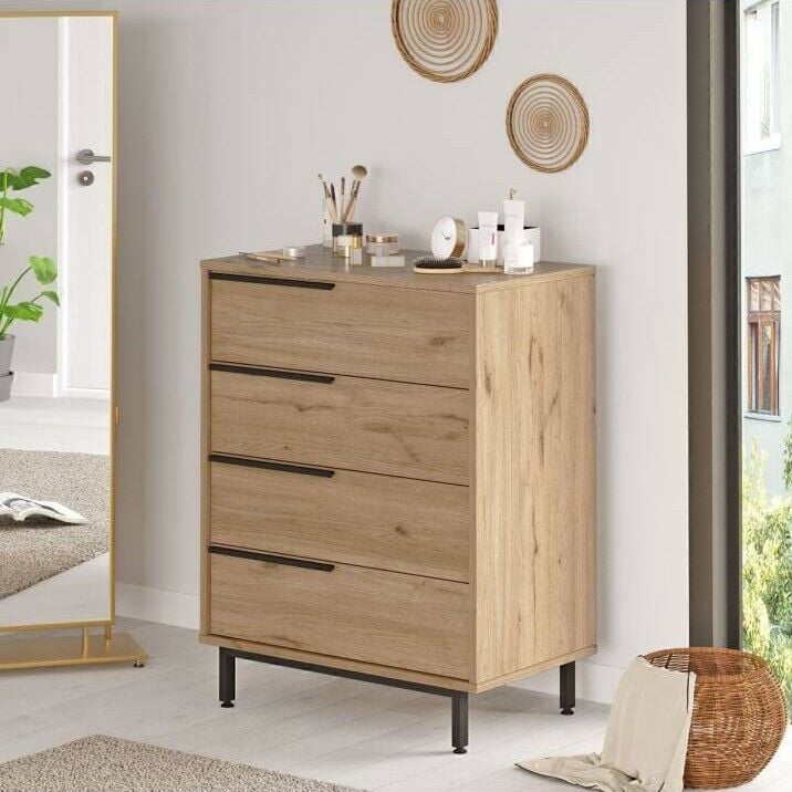 NET*/ŞİFONYER 4 ÇEKMECELİ 445x748x951MM ÇAM
