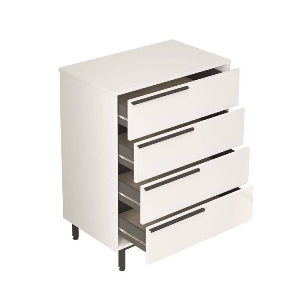 ŞİFONYER 4 ÇEKMECELİ 445x748x951MM BEYAZ